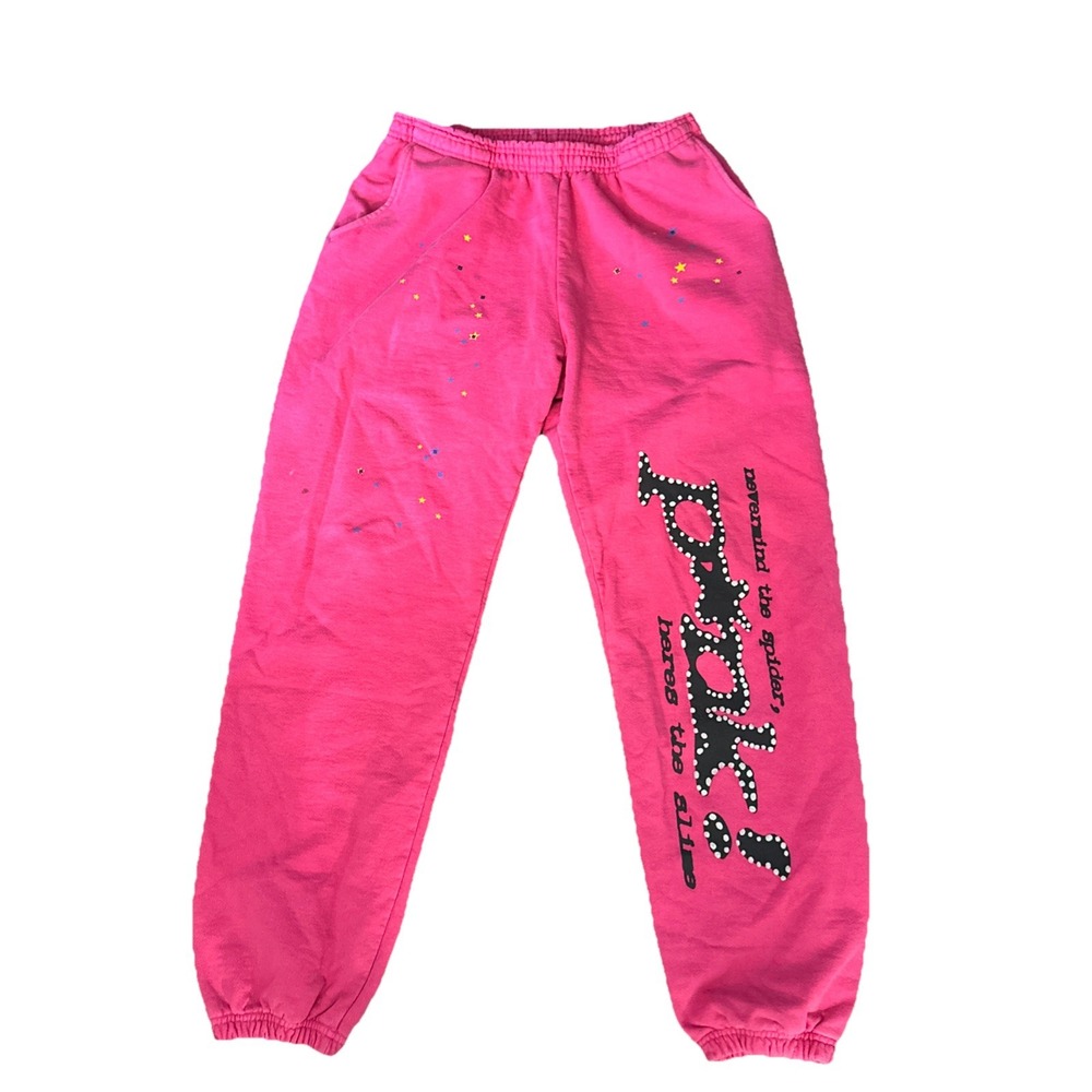 sp5der Sweatpants 100% Authentic Size Large Pink